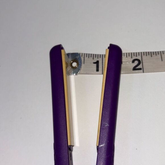 Royale mini travel straightening iron ceramic plates purple w/case used 1x - Picture 7 of 7